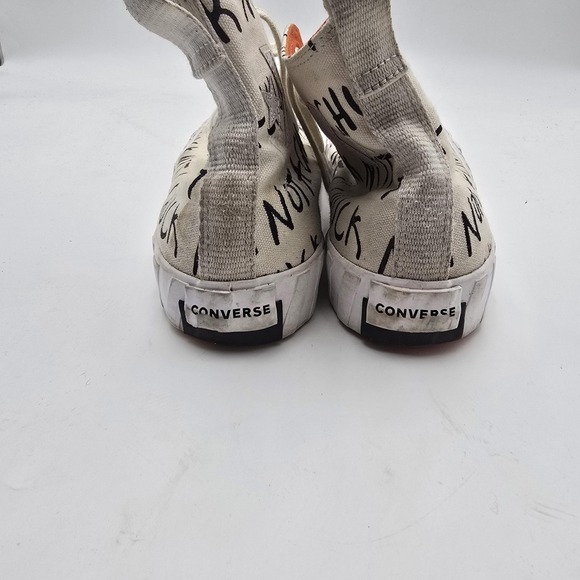 Converse Not A Chuck Shoes Mens Size 8.5 Beige Canvas High Top Sneaker 166503C - Picture 5 of 9